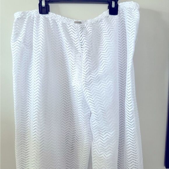 CALVIN KLEIN Women's Wide-Leg Beach Cover-Up Pants, Chevron Wide Leg M, L - Picture 12 of 15